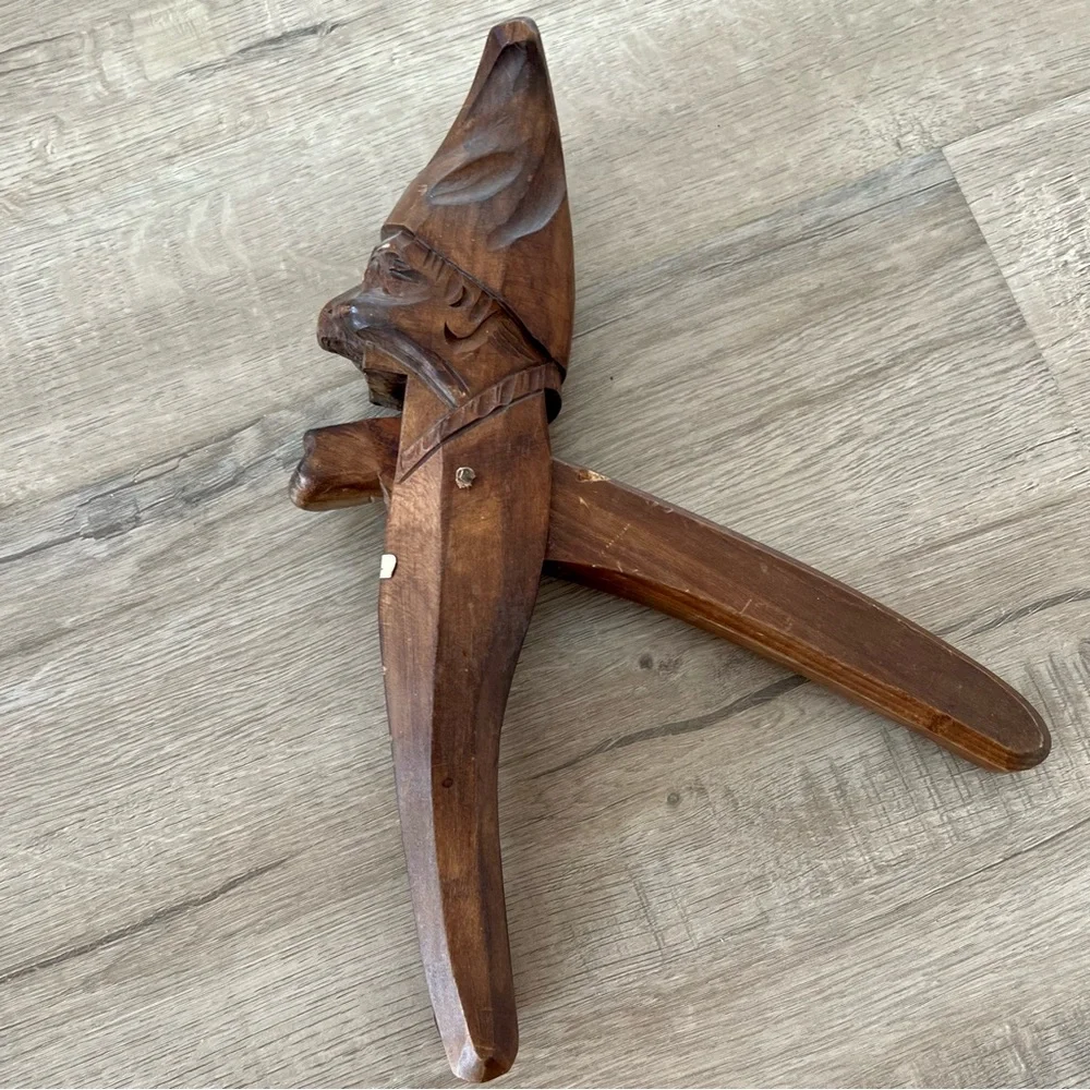Vintage Rothenburg‎ Gnome Hand Carved Wooden Nutcracker